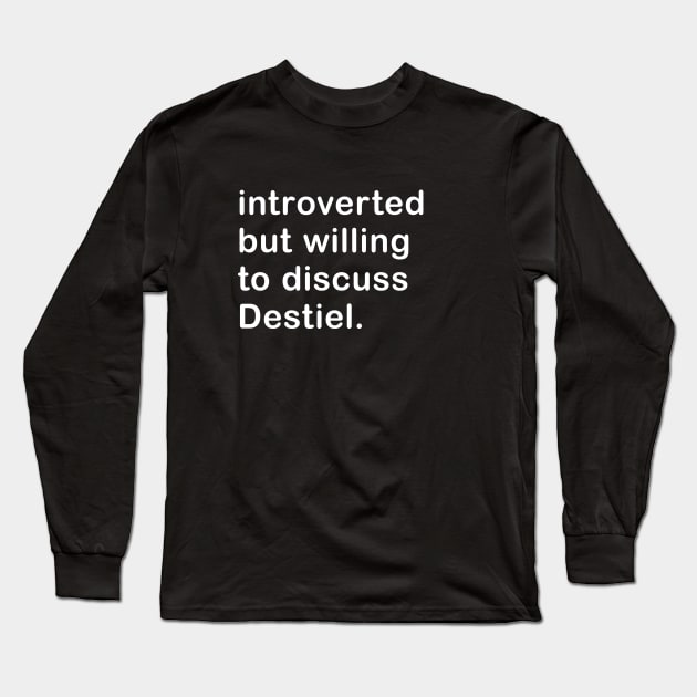 Introverted But Willing To Discuss Destiel Long Sleeve T-Shirt by Me And The Moon